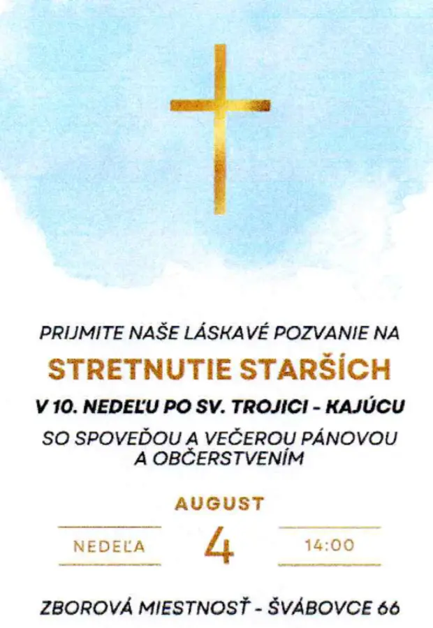 Stretnutie starších 04.08.2024